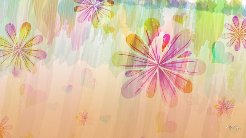 Colorful Floral Pattern — Pink, Playful, Digital Art