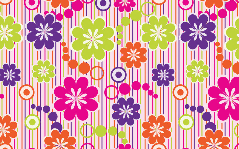 Colorful Floral Pattern — Pink, Playful