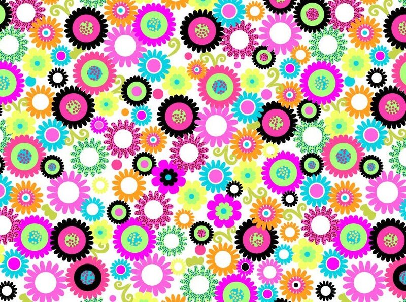 Colorful Floral Pattern — Pink