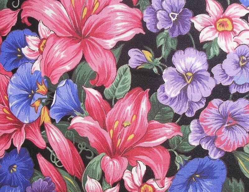Colorful Floral Pattern — Pink, Vibrant, Illustration, Flowers