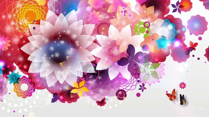Colorful Floral Pattern — Pink, Vibrant
