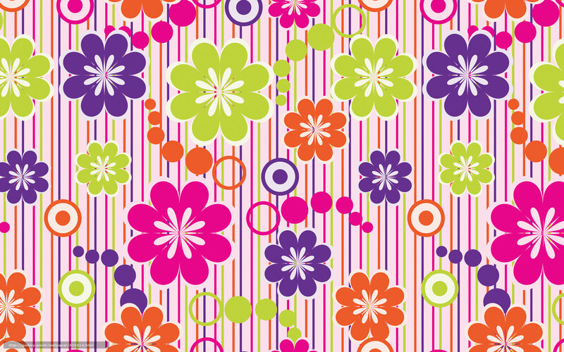colorful floral pattern wallpaper