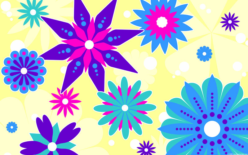 Colorful Floral Pattern — Yellow, Playful