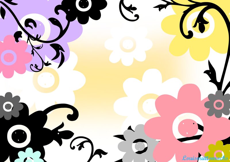 Colorful Floral Pattern — Yellow
