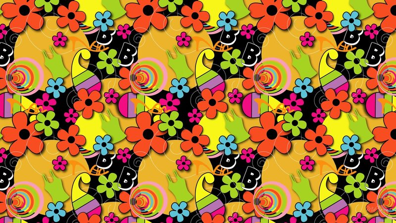Colorful Floral Pattern — Yellow, Vibrant