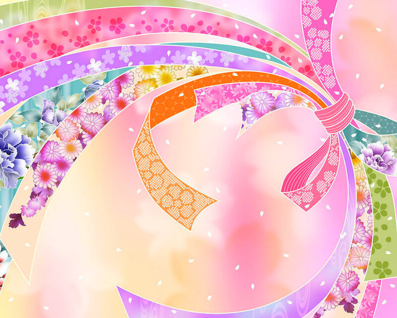 Colorful Floral Ribbons