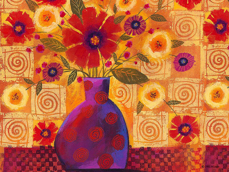 Colorful floral still life