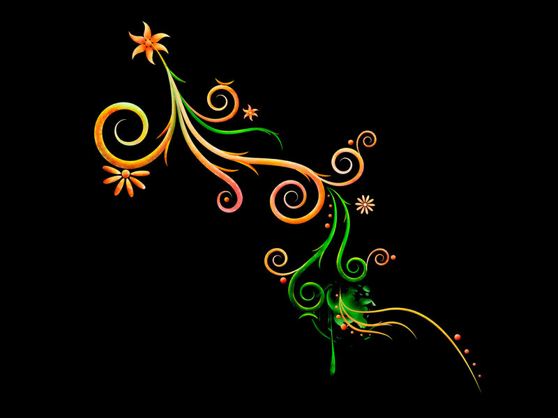 colorful floral swirl design