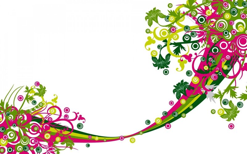 colorful floral swirl design