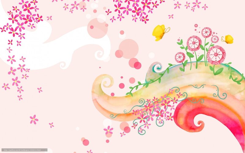 colorful floral swirl wallpaper