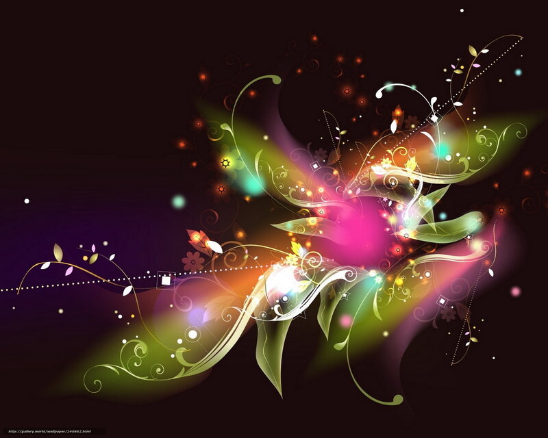 Colorful Floral Swirls — Green, Vibrant