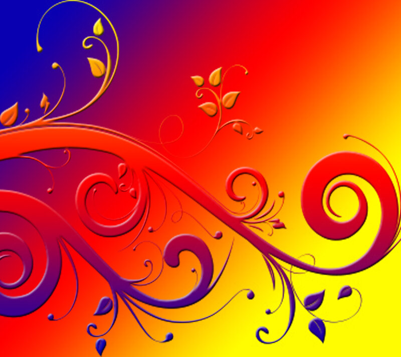 Colorful Floral Swirls