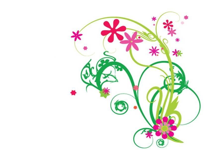 colorful floral vine design