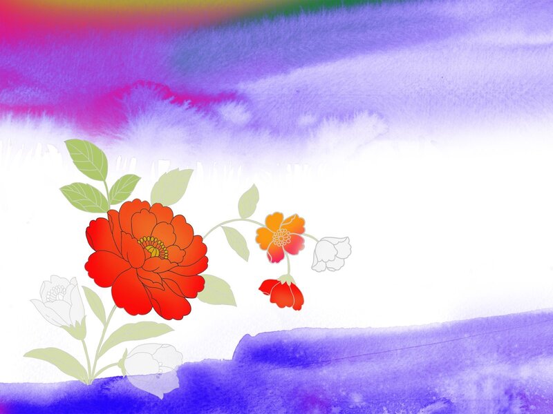 colorful floral watercolor art