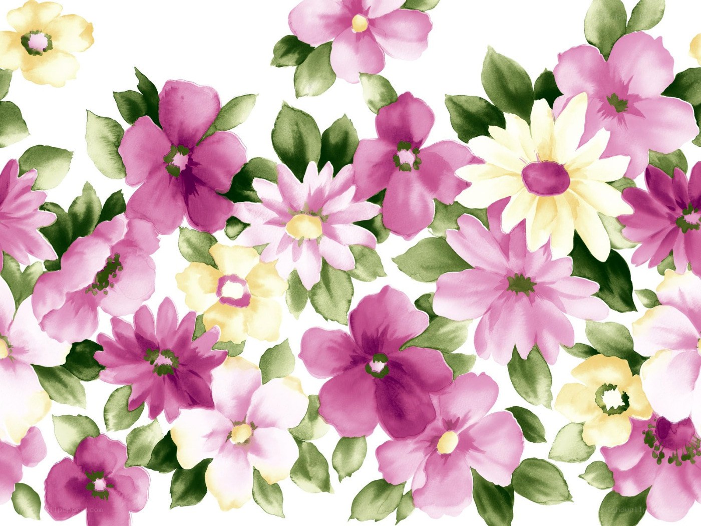 colorful floral watercolor pattern