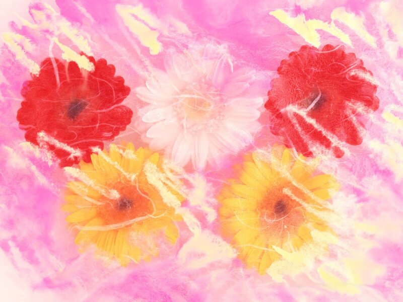 Colorful flower abstract art