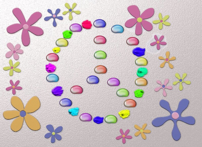 colorful flower and paint design
