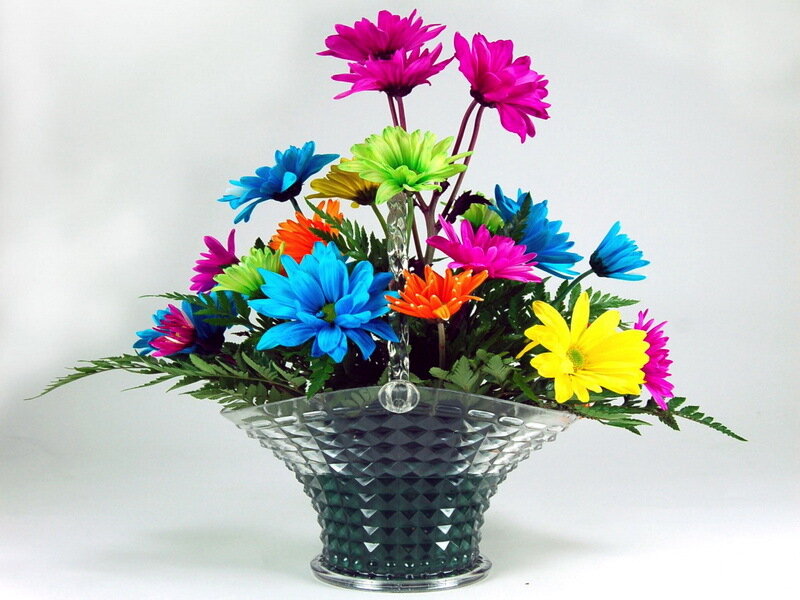 Colorful Flower Arrangement — Blue