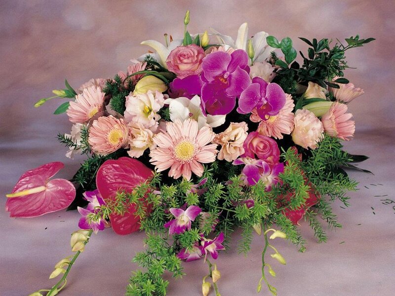 Colorful Flower Arrangement — Pink, Calm