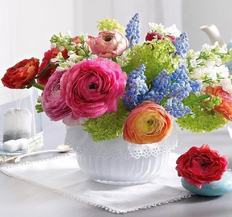 Colorful Flower Arrangement — Pink, Serene