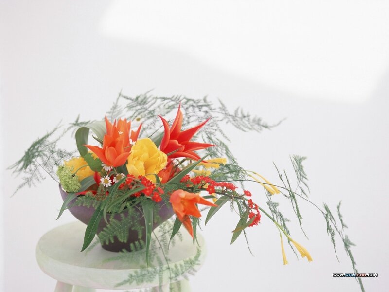 Colorful Flower Arrangement — Red