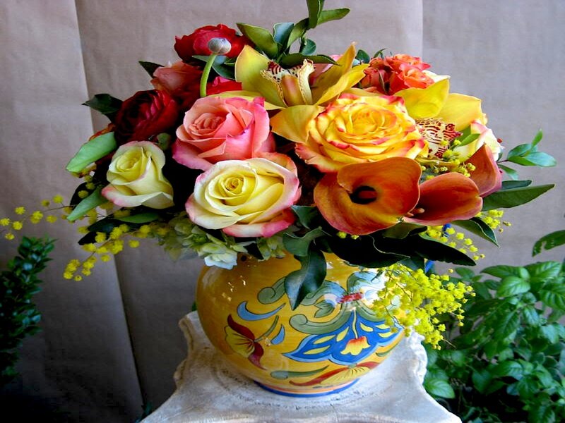 Colorful Flower Arrangement — Yellow, Bright