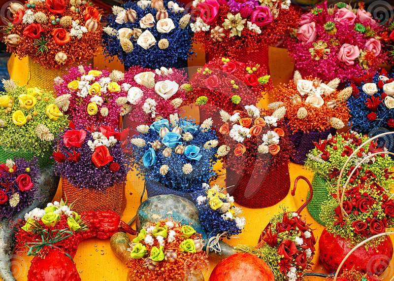 Colorful Flower Arrangements — Red