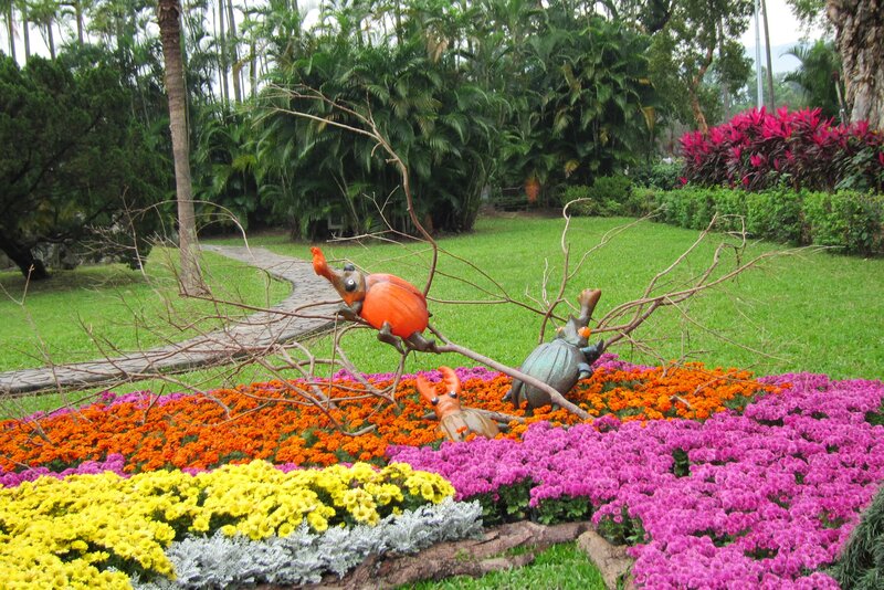Colorful Flower Bed — Pink, Serene