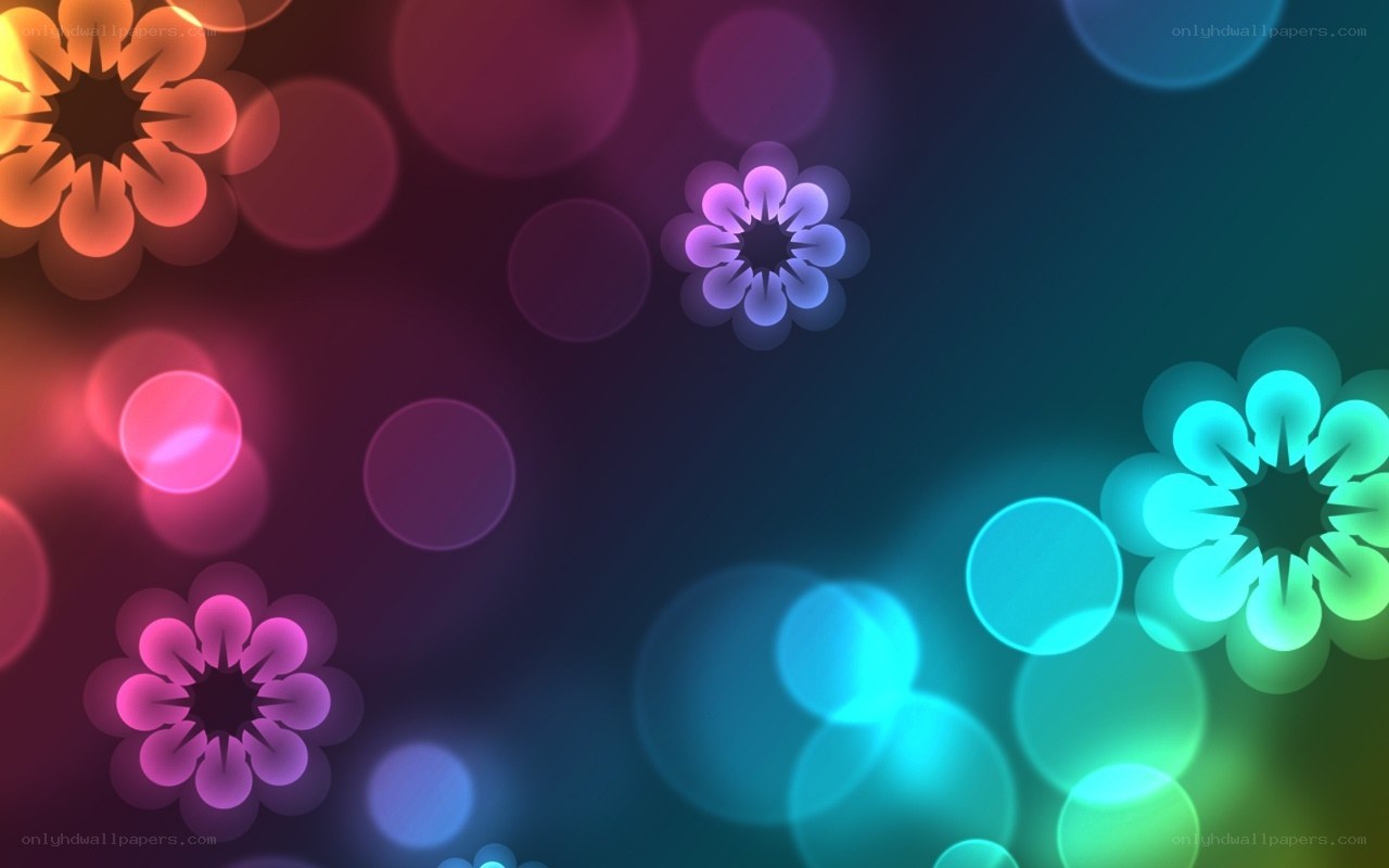 colorful flower bokeh background