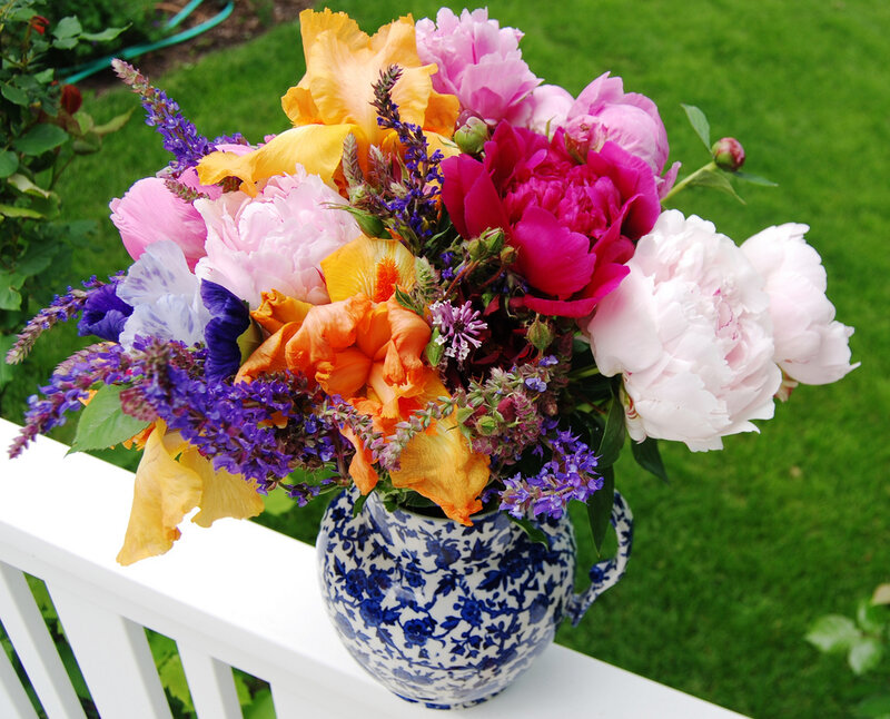 Colorful Flower Bouquet — Blue, Calm