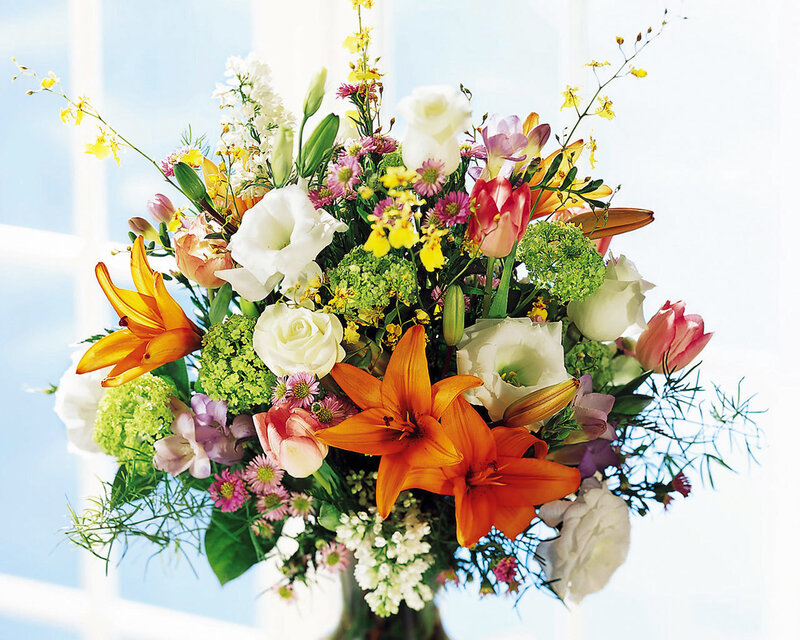 Colorful Flower Bouquet — Orange, Bright, Spring, Photograph