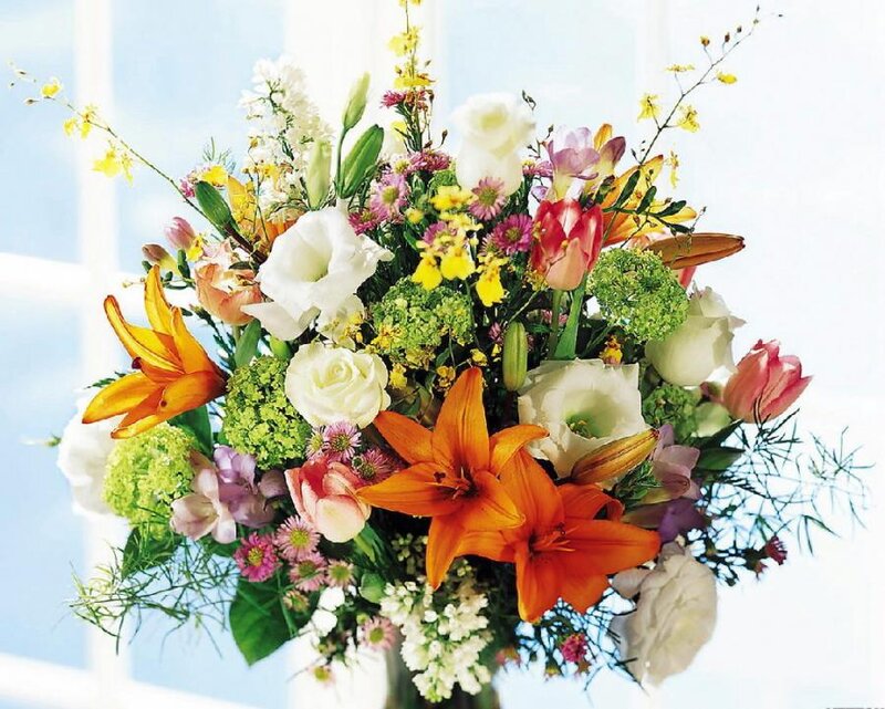 Colorful Flower Bouquet — Orange, Bright, Spring