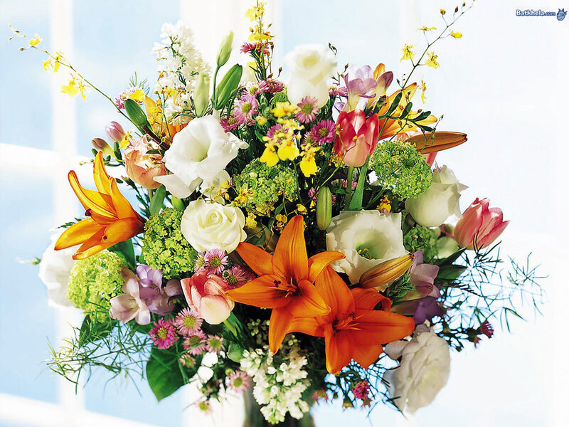 Colorful Flower Bouquet — Orange, Bright