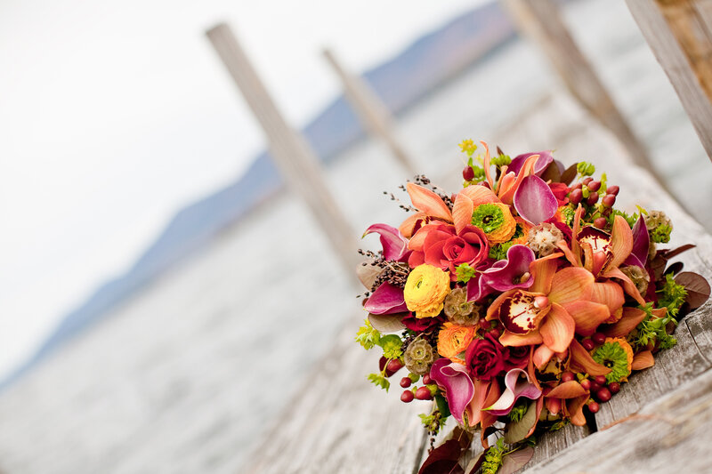Colorful Flower Bouquet — Orange, Serene