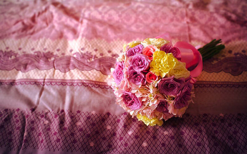Colorful Flower Bouquet — Pink, Calm, Photograph, Bedding
