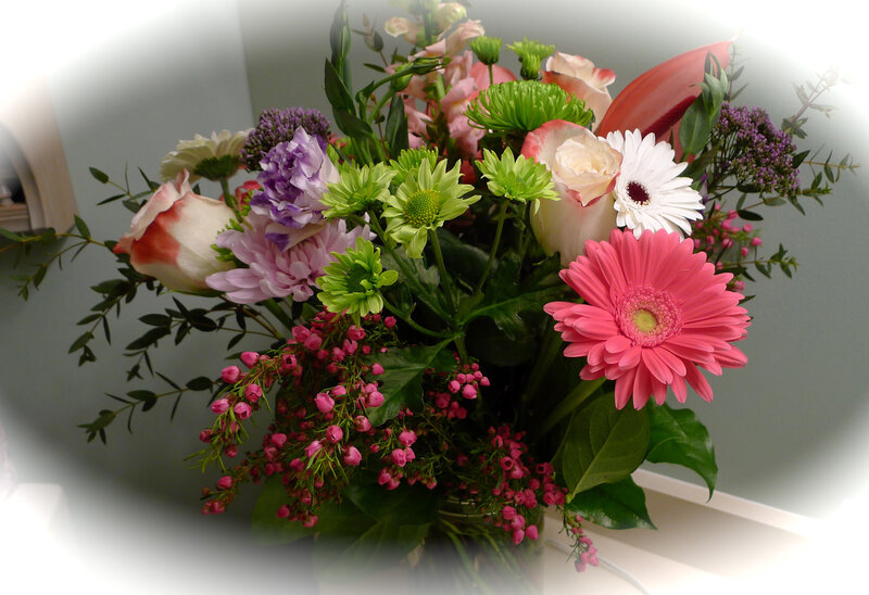 Colorful Flower Bouquet — Pink, Calm, Photograph, Roses