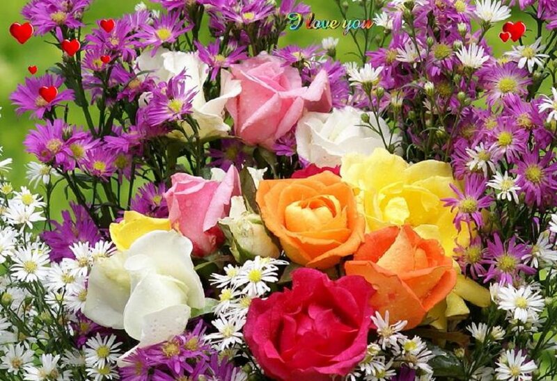 Colorful Flower Bouquet — Pink, Cheerful, Spring