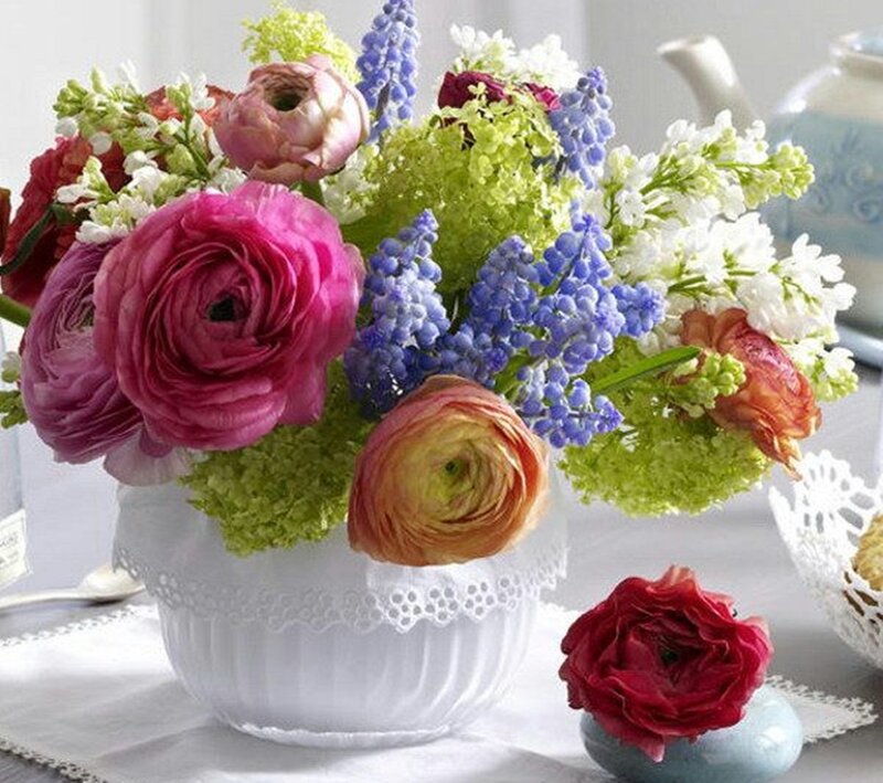 Colorful Flower Bouquet — Pink, Serene, Morning