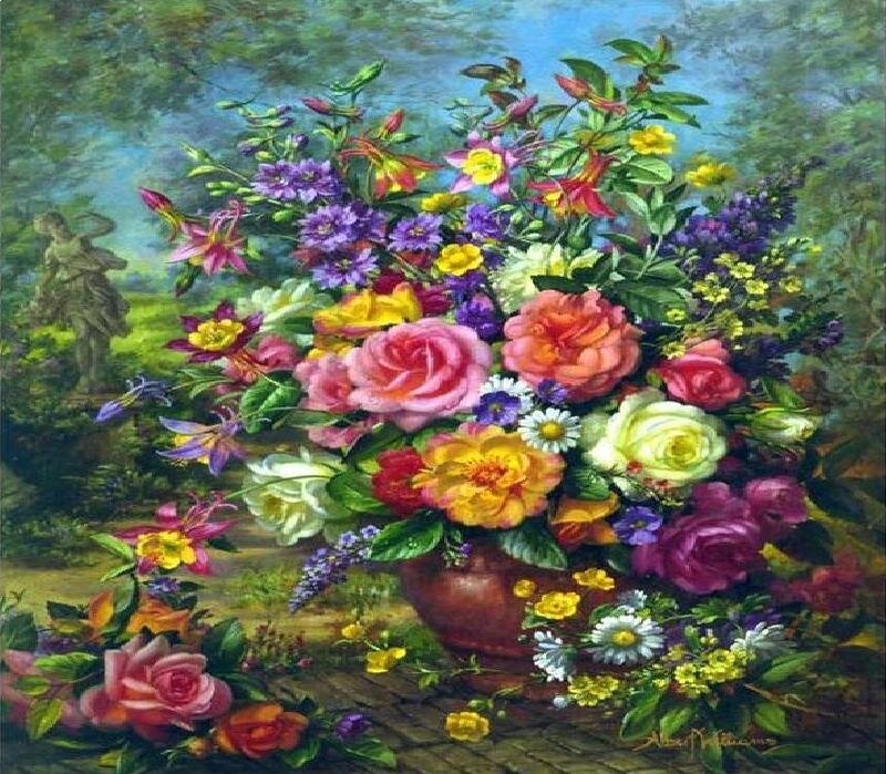 Colorful Flower Bouquet — Pink, Serene