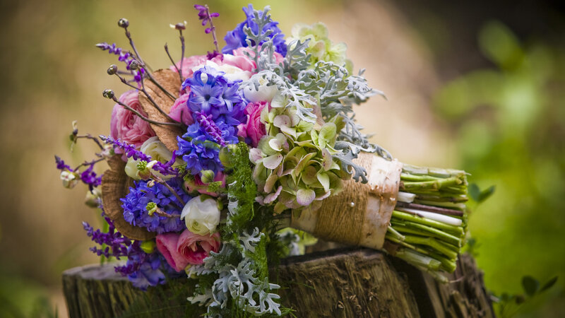 Colorful Flower Bouquet — Purple, Serene