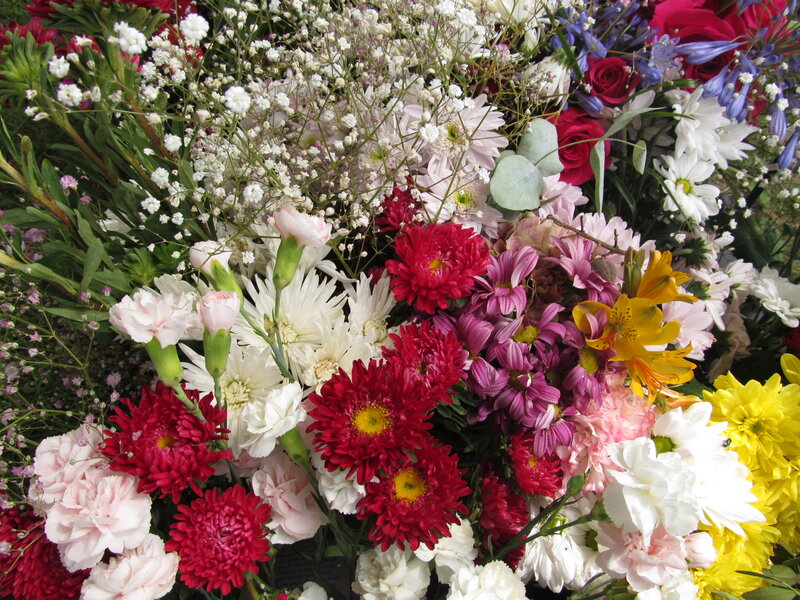 Colorful Flower Bouquet — Red, Vibrant, Afternoon, Photograph