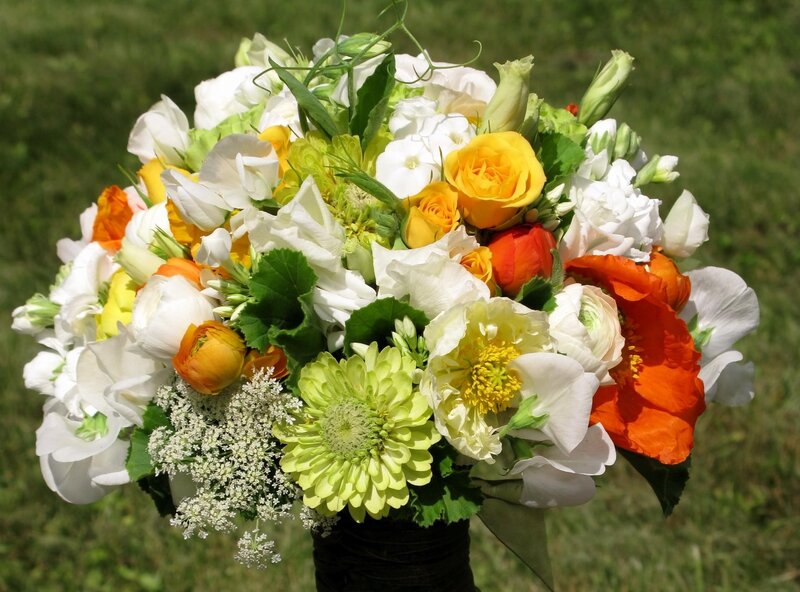 Colorful Flower Bouquet — White, Bright, Summer