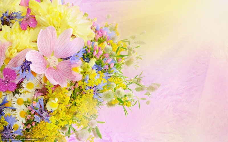 Colorful Flower Bouquet — Yellow, Serene, Spring