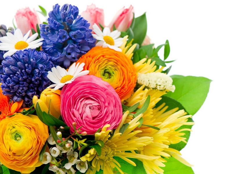 Colorful Flower Bouquet — Yellow, Vibrant, Photograph, Daisies