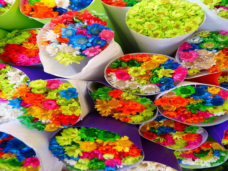 Colorful Flower Bouquets — Green