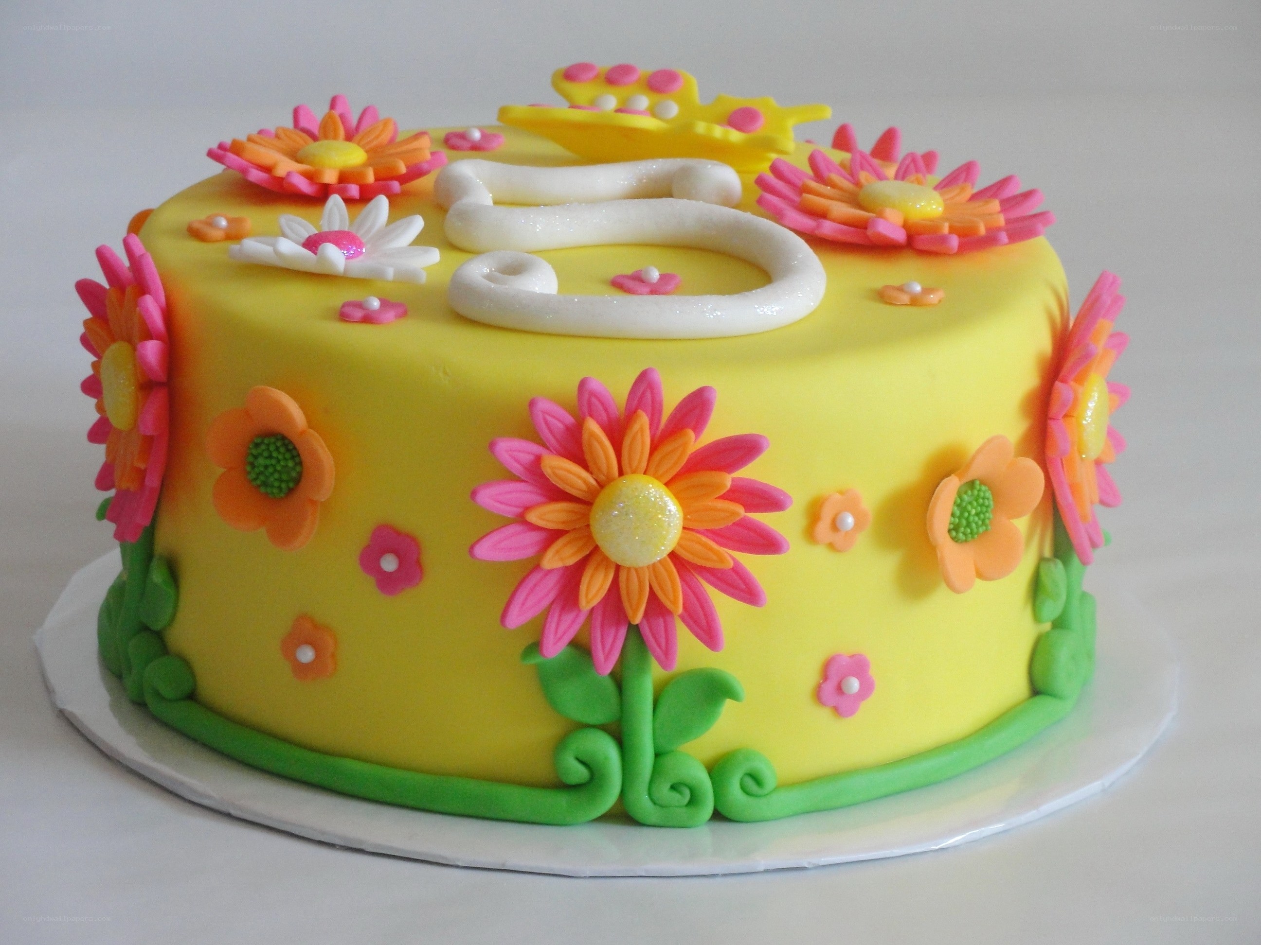 colorful flower cake