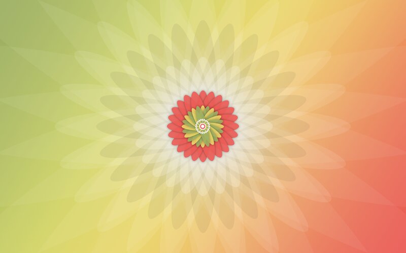 Colorful Flower Design — Red
