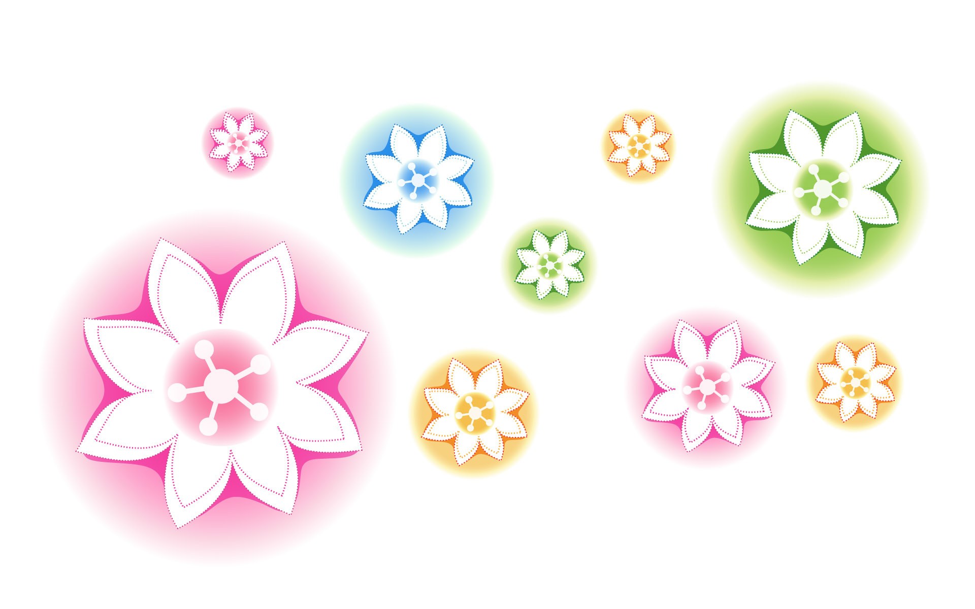 colorful flower icons