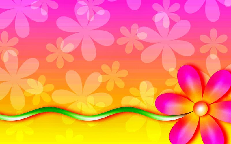Colorful Flower Illustration — Pink, Vibrant