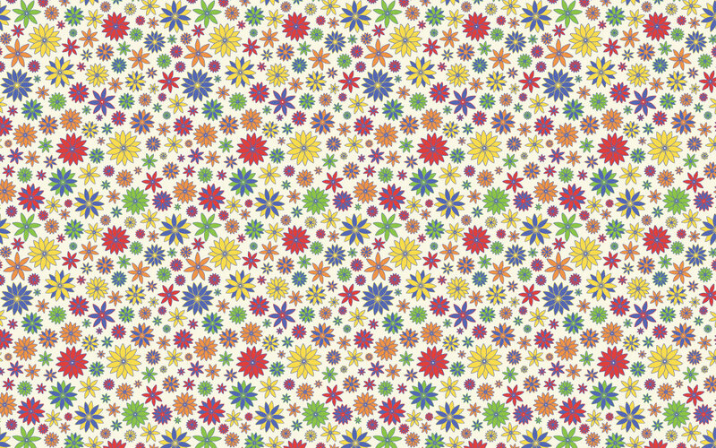 Colorful Flower Pattern — Yellow, Cheerful